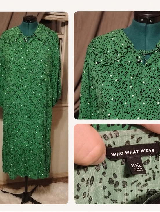 Who What Wear Dresses & Skirts - Who What Wear -Green Printed Dress- Size XXL